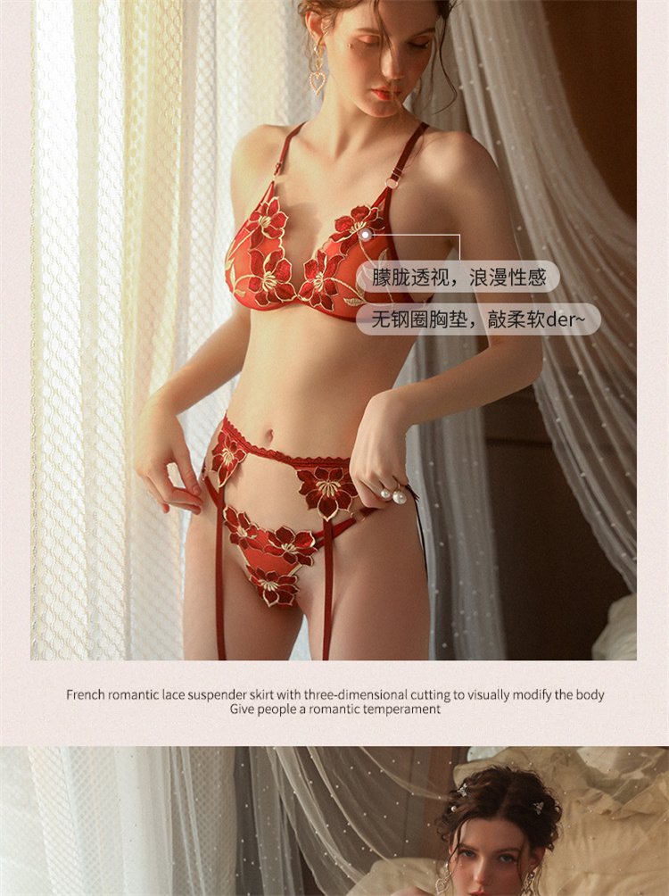 情趣內衣 火辣透視刺繡文胸女大碼激情誘惑性感內褲吊襪帶三件套裝18.jpg